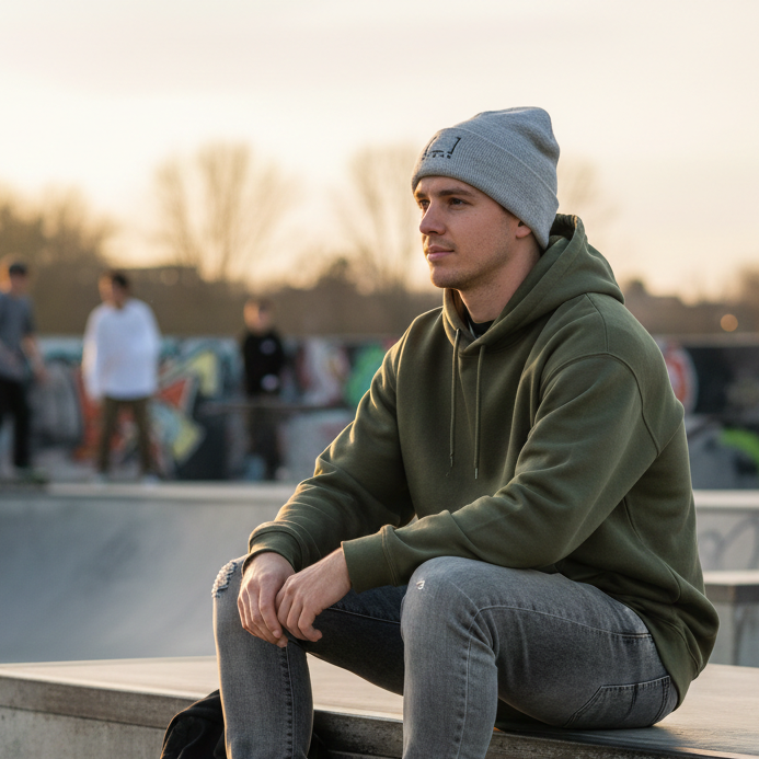 Blank Beanie grey
