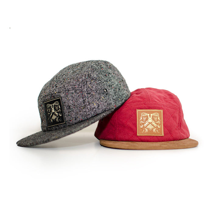 5 panel speckled wool