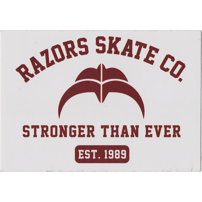Sticker Skate CO white/maroon 7x5cm