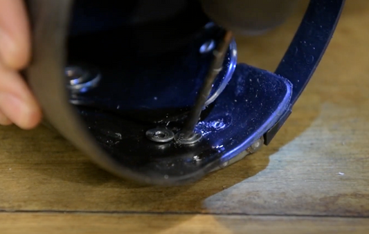 How to remove riveted buckles