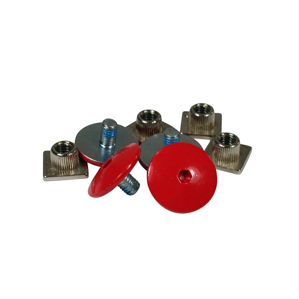 Cuff bolts M6 Red 4-pack
