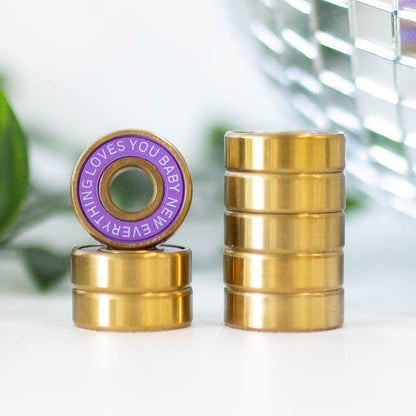 Abec 9 Disco Gold Plated Titanium Bearings 16-Pack