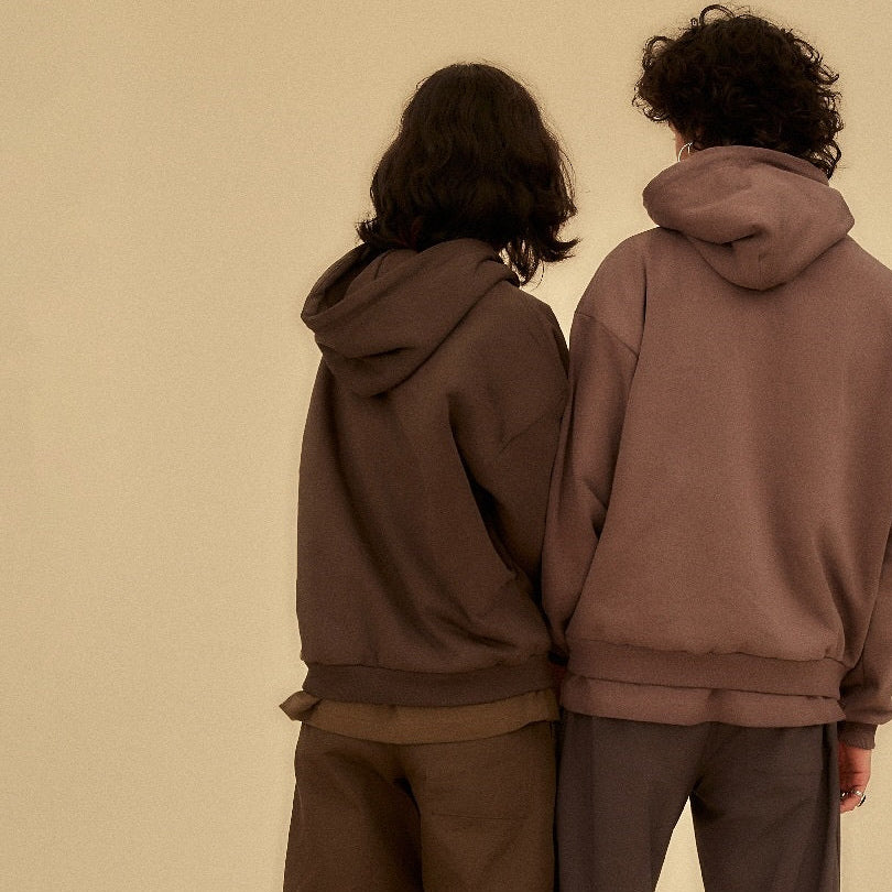 Organic Hoodie Plum Wood