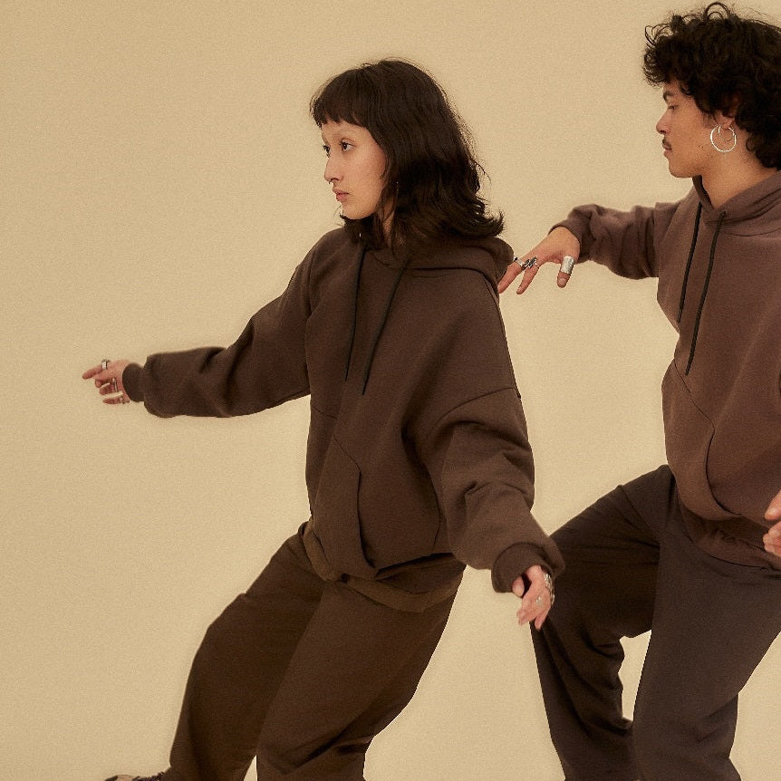 Organic Hoodie Plum Wood