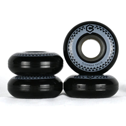 Team 58mm/90A black 4-pack