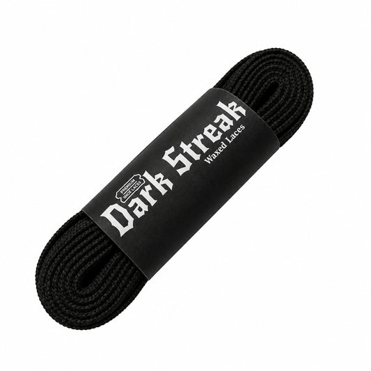 Dark Streak Waxed Laces 135cm black