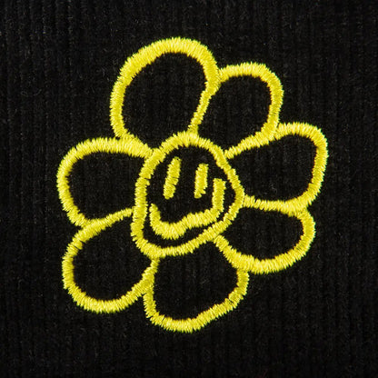 Daisy Hat Corduroy Black