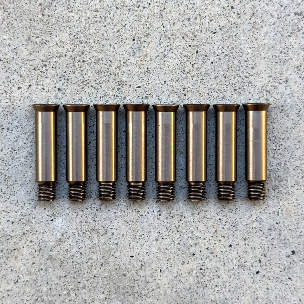 Axle Single Ultra 8mm Allan/Hex M7 L35mm Titanium 8-pack