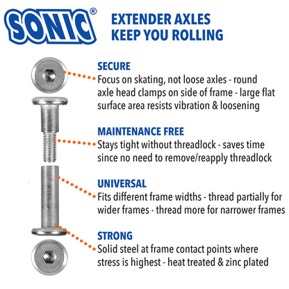 Axle Double Extender 6.3mm Kit