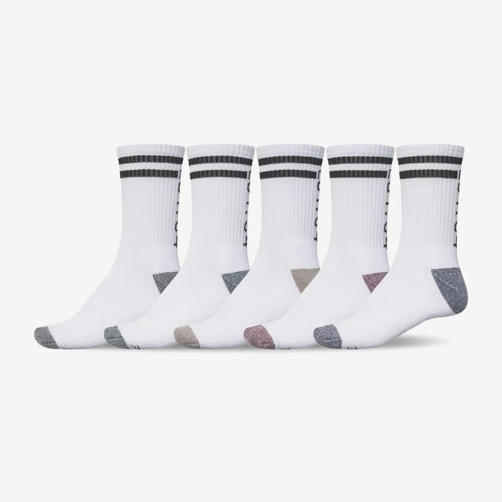 Carter Crew Sock 42-46 White 5-Pack