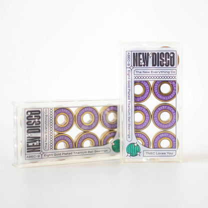 Abec 9 Disco Gold Plated Titanium Bearings 16-Pack