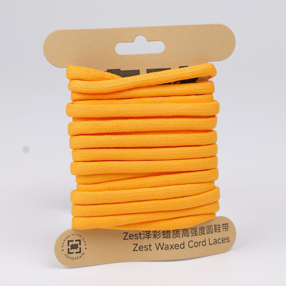 Zest Waxed Laces 180cm Orange