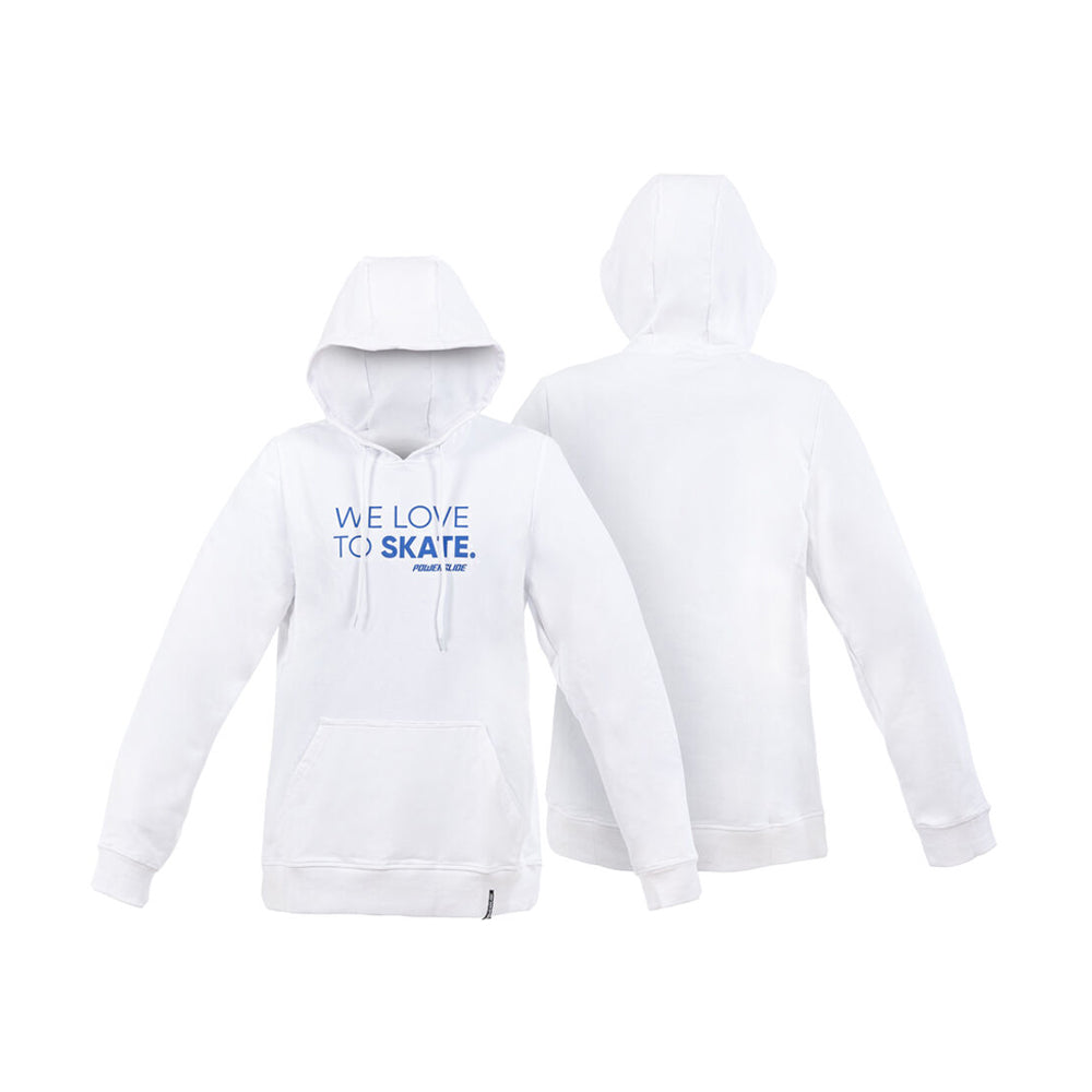We Love To Skate Hoodie white