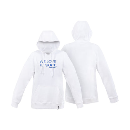 We Love To Skate Hoodie white