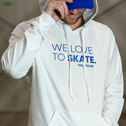 We Love To Skate Hoodie white