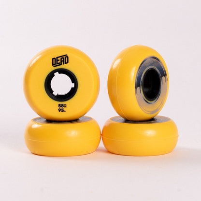 Team 58mm/95A Yellow 4-pack