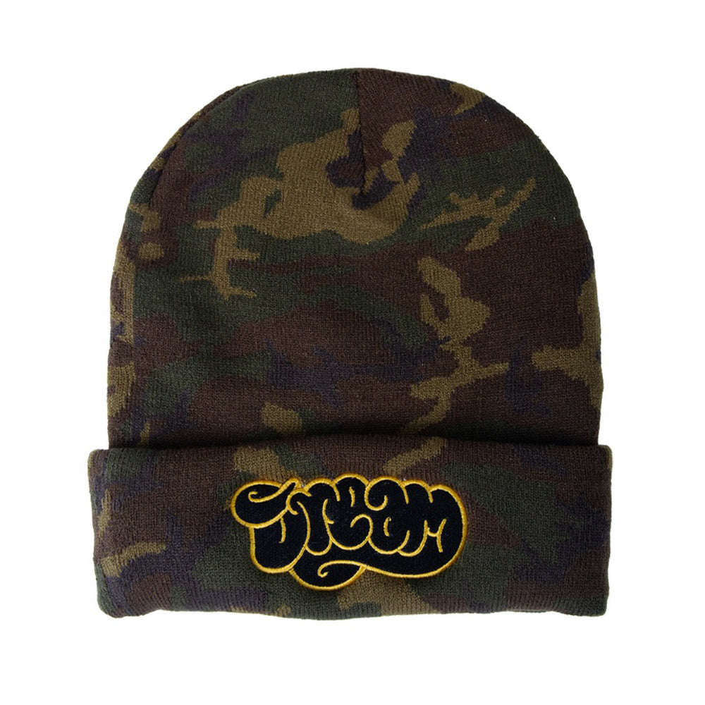 Logo Beanie Green Camo
