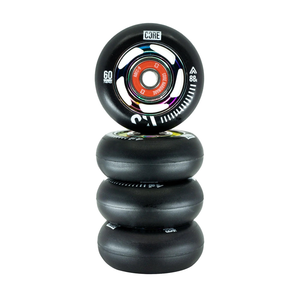 AERO Alumium 60mm/88A Black pcs + bearings