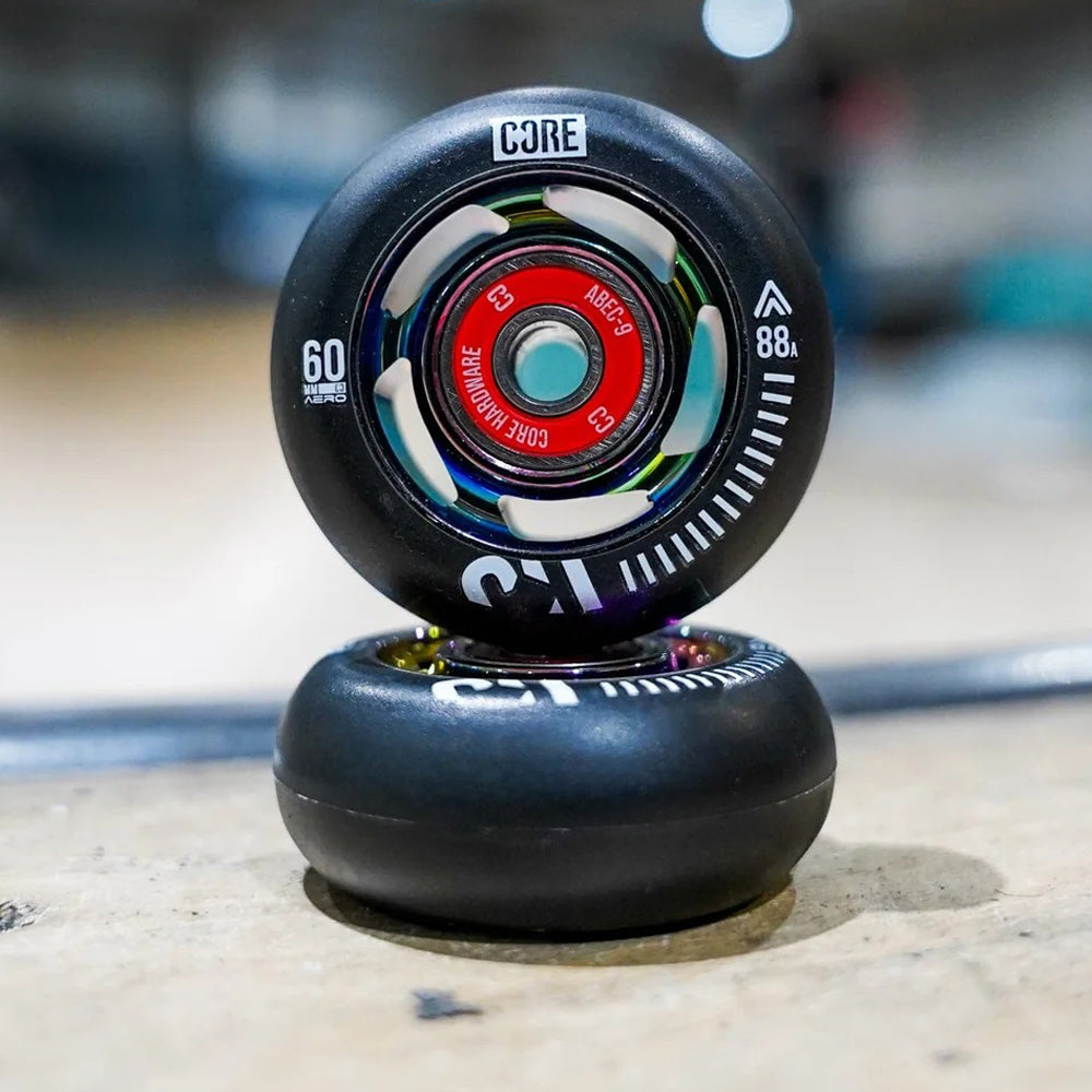 AERO Alumium 60mm/88A Black pcs + bearings