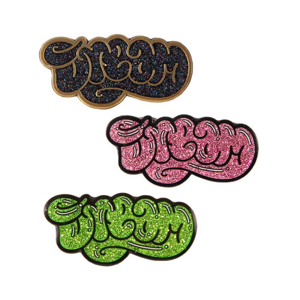 Enamel Pin Glitter Green