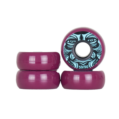 Face Wheels 59/90A Purple 4-pack