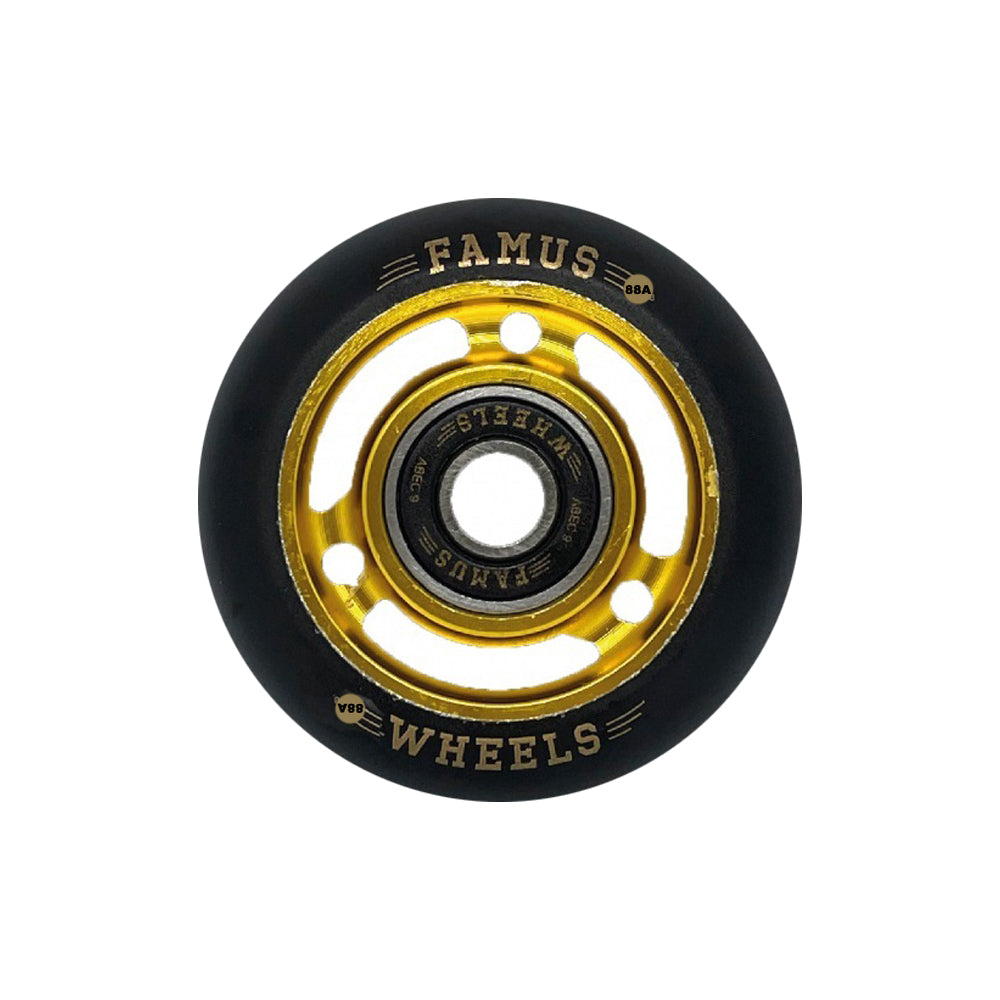 Metal Core 60mm/88A 3-spoke 4-pack + bearings black