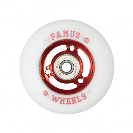 Metal Core 80mm white/red 4-pack + Bearings