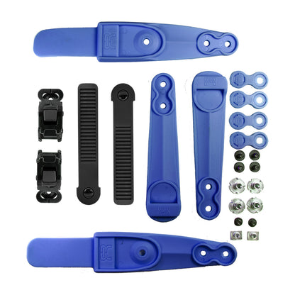 Ankle buckle SBM2 Double Strap logo set blue