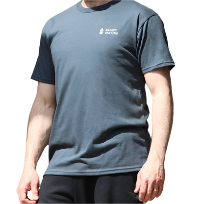 Wizard Skating T-shirt logo Charcoal