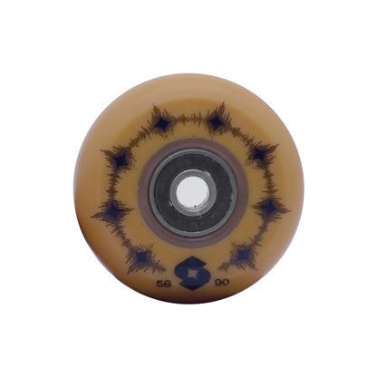 Omni Wheels 58mm/90A tan 4-pack + Bearings
