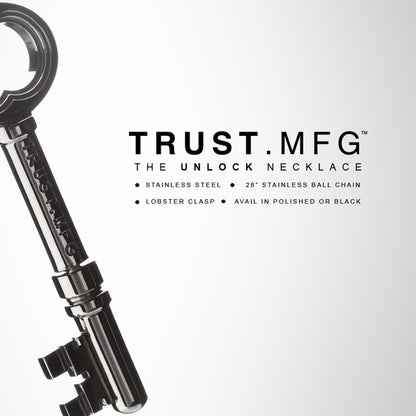 silver unlock key nacklace