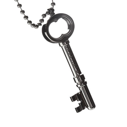 silver unlock key nacklace