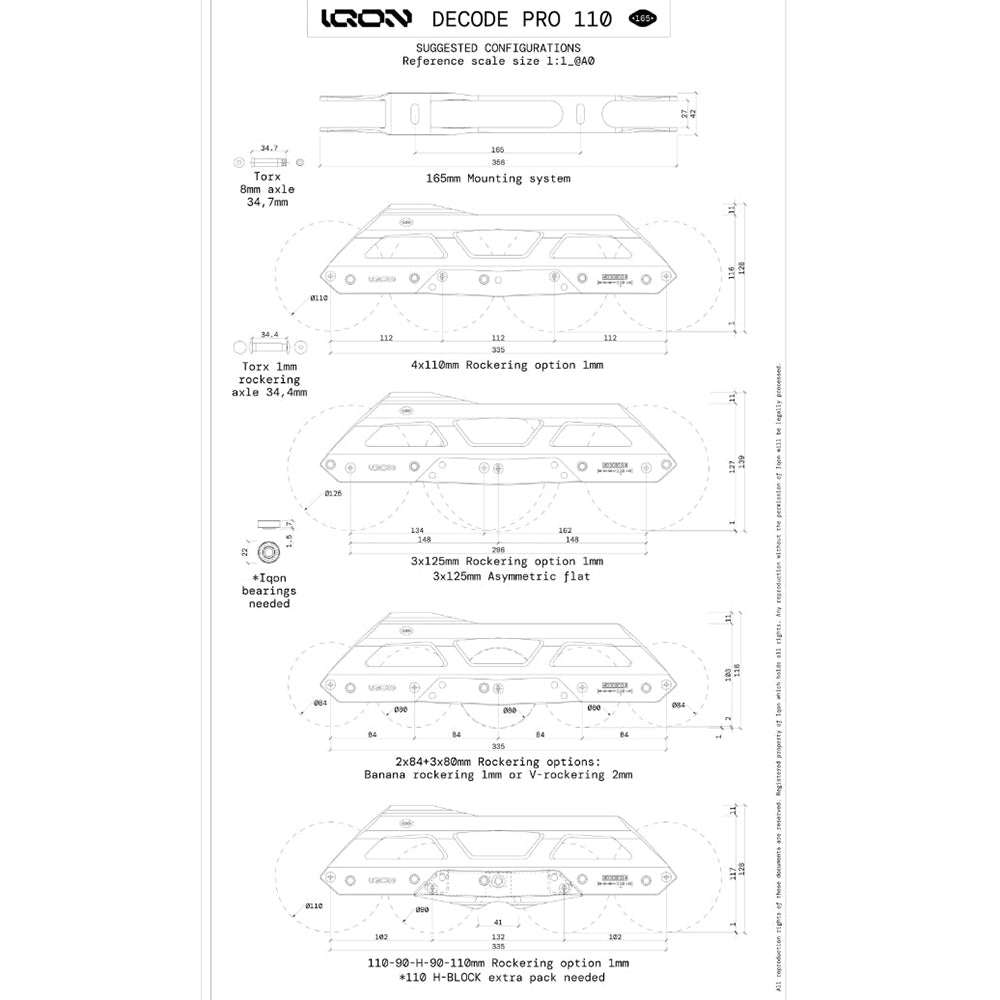 165mm CL Decode Pro 4x110mm 3x125mm 335mm bright