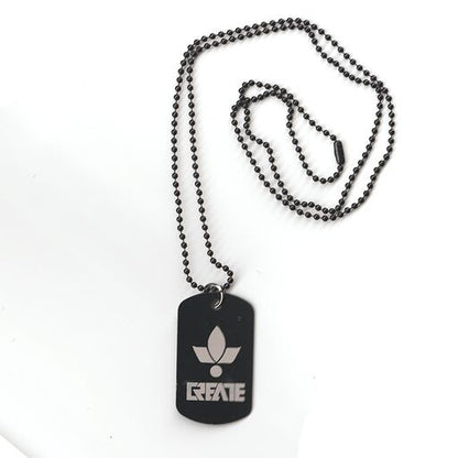 Dog tag black chain