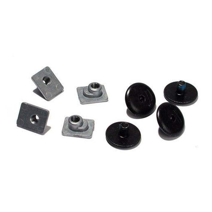 Cuff bolts oval black 4-pack