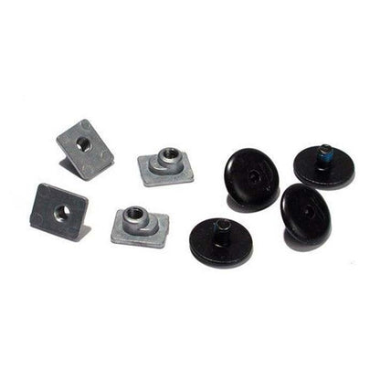 Cuff bolts oval black 4-pack