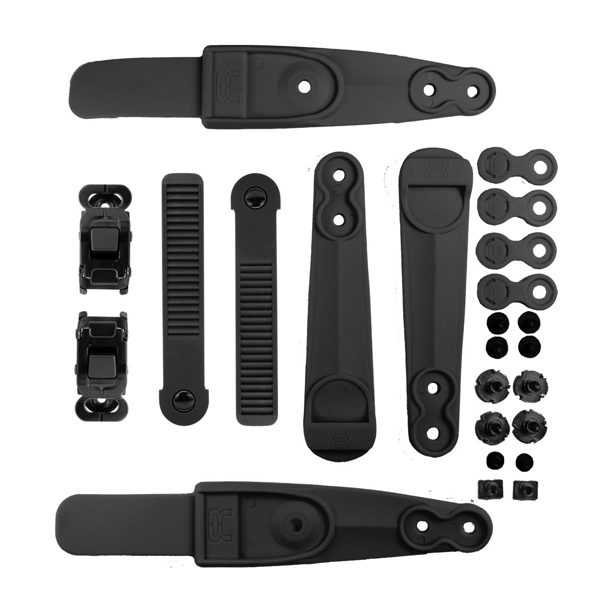 Ankle buckle SBM2 Double Strap logo set black
