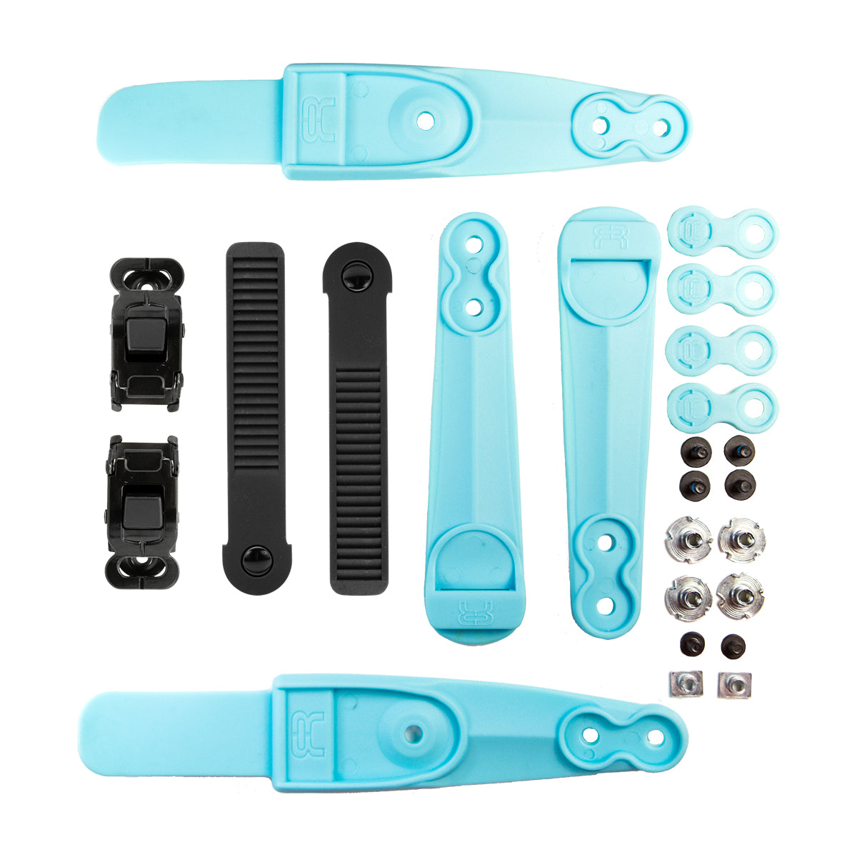 Ankle buckle SBM2 Double Strap logo set light blue