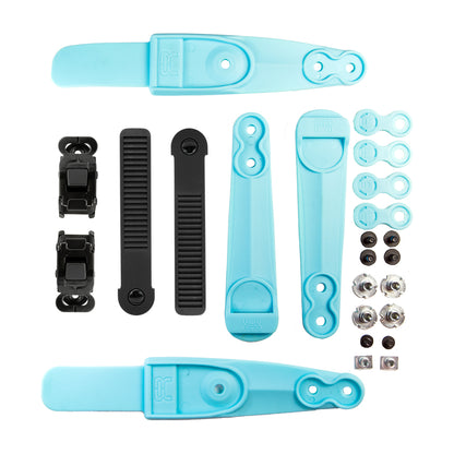 Ankle buckle SBM2 Double Strap logo set light blue