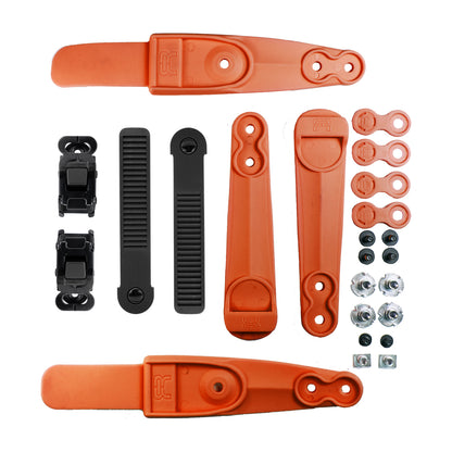 Ankle buckle SBM2 Double Strap logo set orange