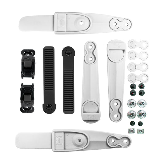 Ankle buckle SBM2 Double Strap logo set white