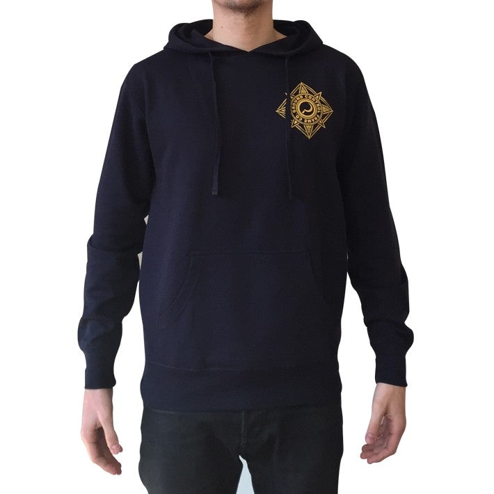 Crest hoodie navy