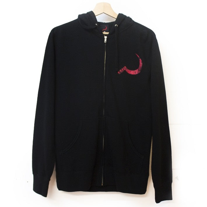 Sickle Zip-Up hoodie black