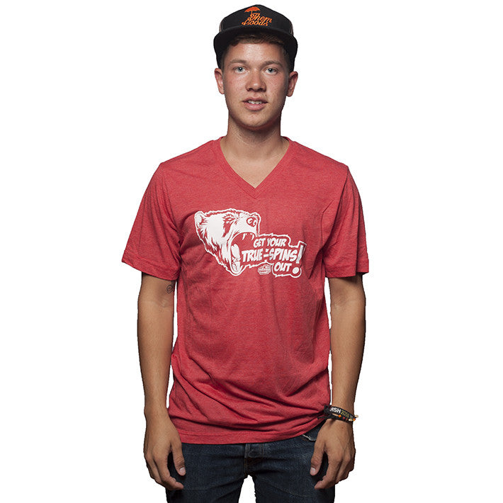 True Spin V-neck red