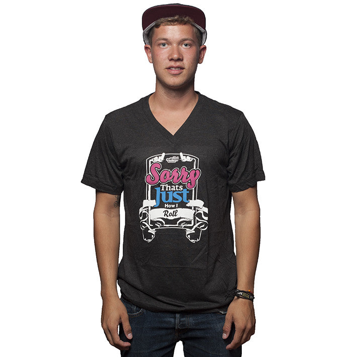 How I Roll V-neck charcoal
