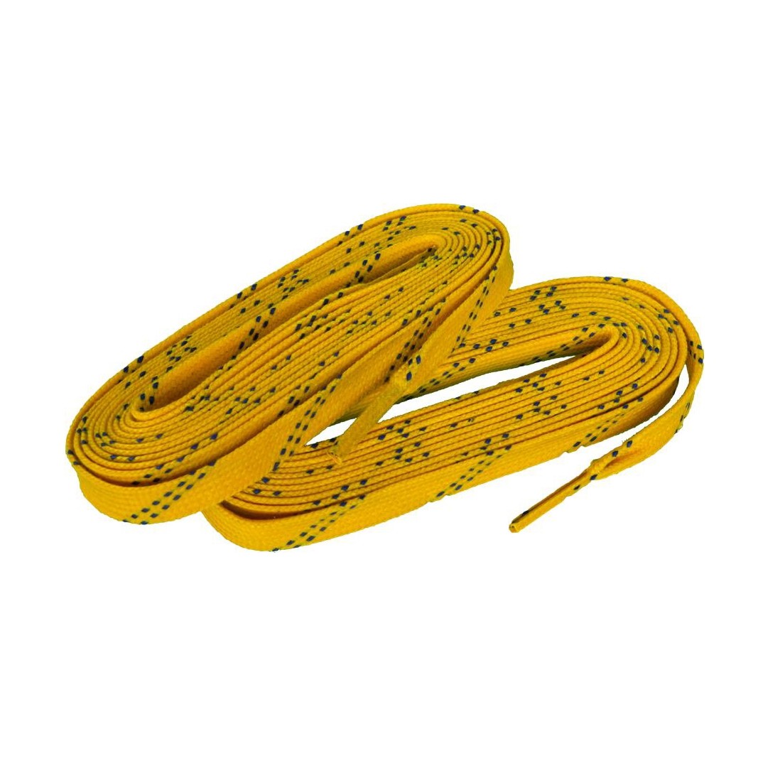Waxed Hockey laces yellow 244cm 96”