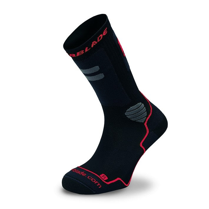 high performance socks black/red