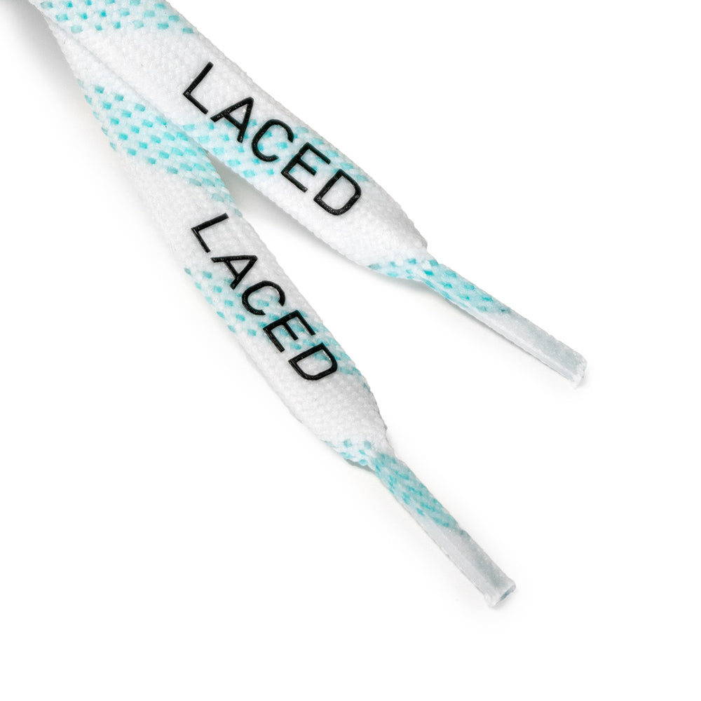 Laces 157cm white blue