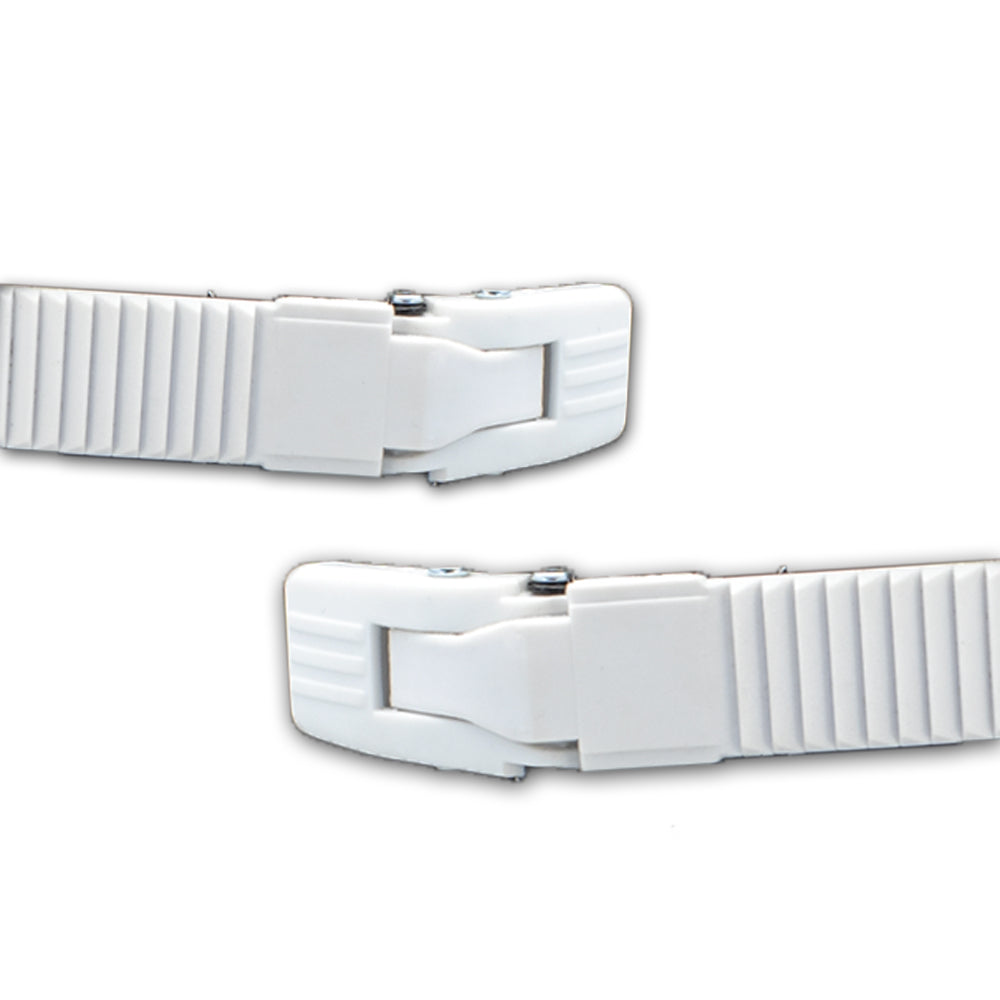Top Buckle SBM3 Plastic 21cm pair white