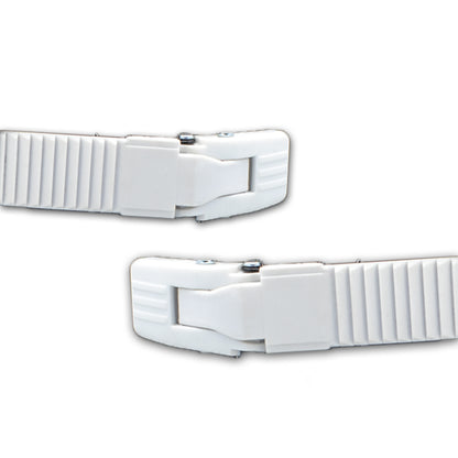 Top Buckle SBM3 Plastic 21cm pair white